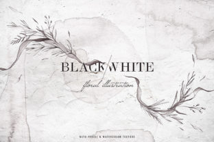 Download Black & White Watercolor Floral - Water Collection