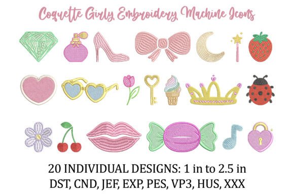 Download Coquette Girly Embroidery Machine Icons - Girly embroidery Collection