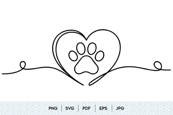Download Pet Paw Heart SVG - Premium Resources
