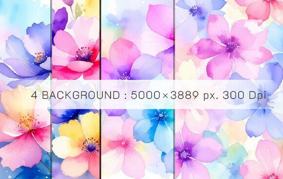 Download Water Color Flower Pastel Colors Graphic - Water Collection