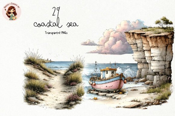 Download Watercolor Coastal Summer PNG Clipart - Water Collection