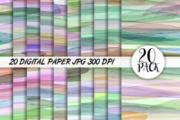 Download Digital Paper Watercolor Texture - Water Collection
