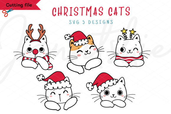Download Christmas Cat Svg Christmas Cat Clipart - Premium Bundle