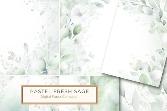 Download Watercolor Light Sage Floral Background - Water Collection