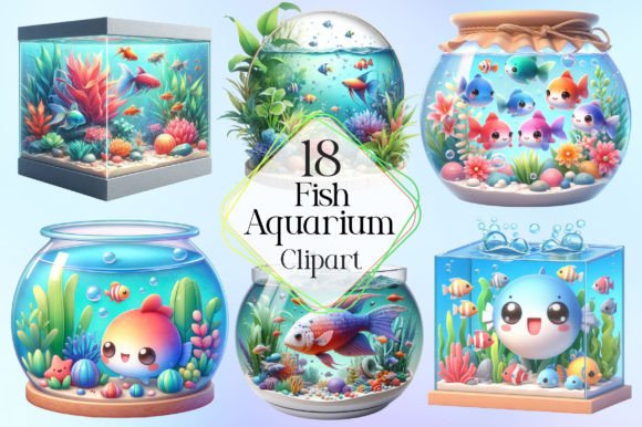 Download Fish Aquarium Watercolor Clipart - Water Collection