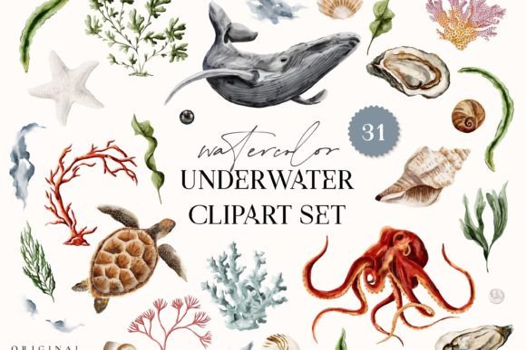 Download Underwater Watercolor Clipart Ocean Sea - Water Collection