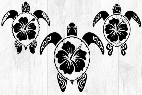 Download Tribal Sea Turtle SVG, Hibiscus SVG File - Turtle svg Collection