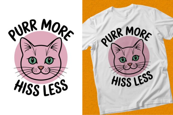 Download Purr More Hiss Less SVG Cat Illustration - Svg cat illustration Collection