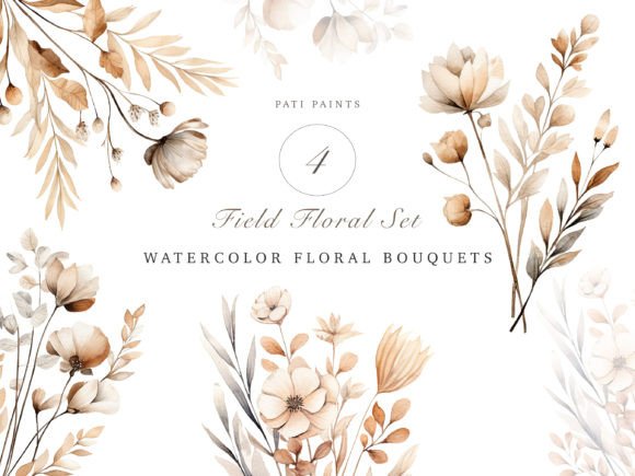Download Watercolor Floral Bouquets Collection - Water Collection