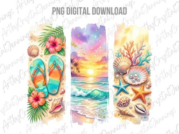 Download Summer Beach Watercolor Brushstroke PNG - Water Collection