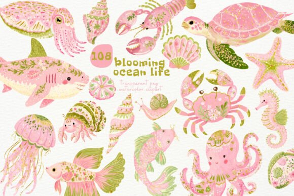 Download Watercolor Blooming Ocean PNG Clipart - Water Collection