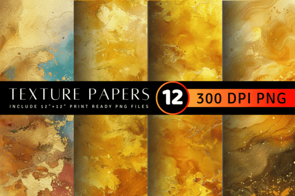 Download Gold Fantasy Watercolor Texture Digital - Water Collection