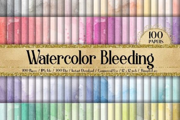 Download Bleeding Watercolor Texture Papers - Water Collection