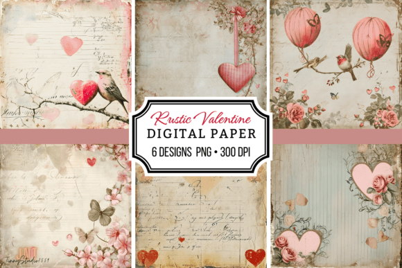 Download Watercolor Rustic Valentine Background - Water Collection