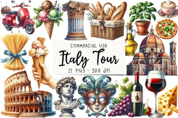 Download Watercolor Italy Tour Clipart - Water Collection